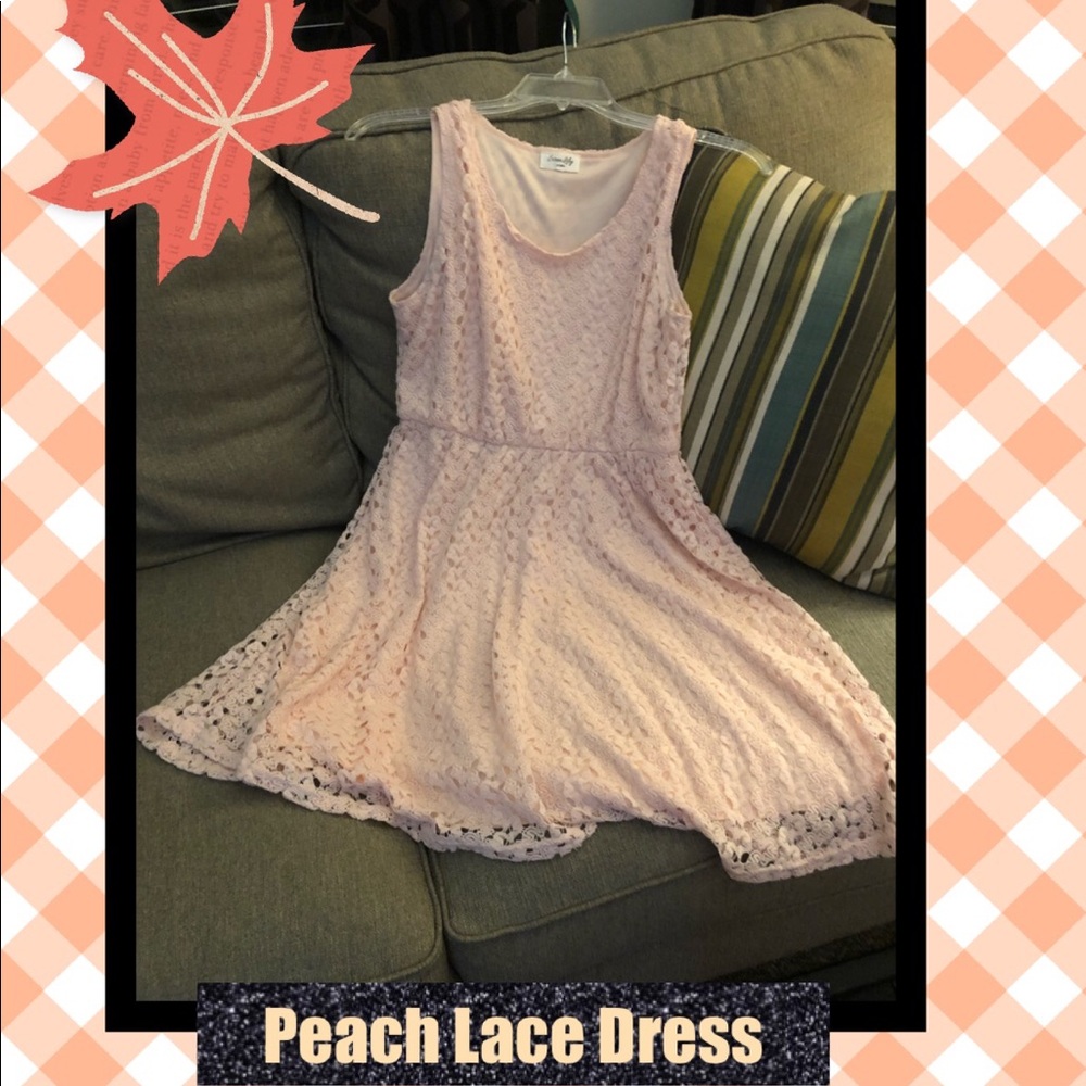 Peach Lace Dress
